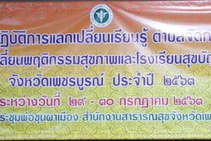 สสจ.เพชรบูรณ์ ประชุมถอดบทเรียนตำบลจัดการคุณภาพชีวิต หมู่บ้านปรับเปลี่ยนพฤติกรรม โรงเรียนสุขบัญญัติแห่งชาติ จังหวัดเพชรบูรณ์ ปี 2563