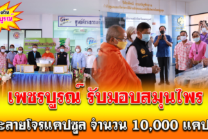 เพชรบูรณ์ รับมอบสมุนไพรฟ้าทะลายโจรแคปซูล จำนวน 10,000 แคปซูล